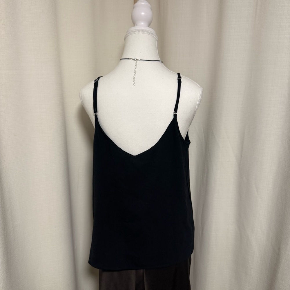 ZARA Black Lace Trim Cami Top - Picture 3 of 3